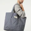 the tote bag Navy Pinstripe